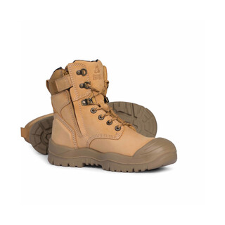 Wheat High Ankle ZipSider Boot w/ Scuff Cap