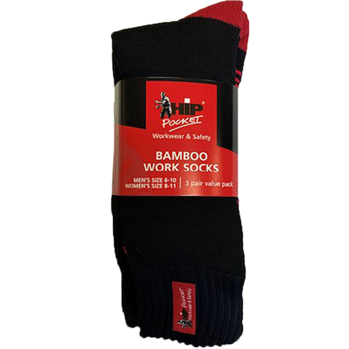 WORKWEAR, SAFETY & CORPORATE CLOTHING SPECIALISTS Hip Pocket 3 Yarn Work Socks - 3 Pack