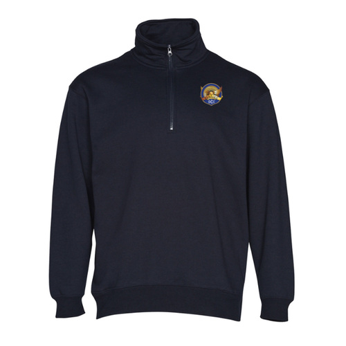 WORKWEAR, SAFETY & CORPORATE CLOTHING SPECIALISTS 1/2 zip collar fleecy sweat (Inc BDCC Logo)