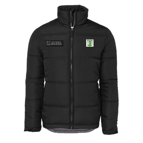 WORKWEAR, SAFETY & CORPORATE CLOTHING SPECIALISTS JB's ADVENTURE PUFFER JACKET (EMBROIDERY: KFFNC (LHS)  BENDIGO MAZDA (RHS))