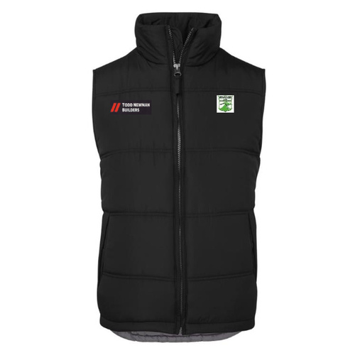 WORKWEAR, SAFETY & CORPORATE CLOTHING SPECIALISTS JB's ADVENTURE PUFFER VEST (EMBROIDERY: KFFNC (LHS)  TODD NEWMAN BUILDERS (RHS))