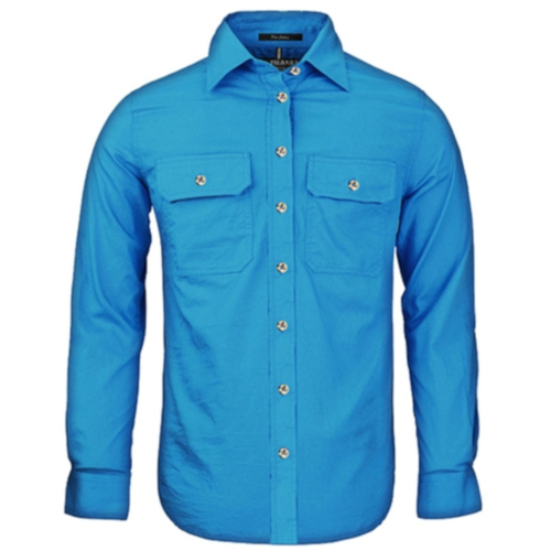 WORKWEAR, SAFETY & CORPORATE CLOTHING SPECIALISTS Women's Pilbara Shirt - Open Front - Long Sleeve