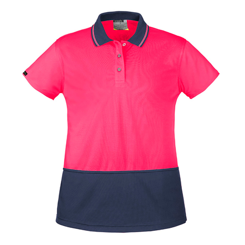 WORKWEAR, SAFETY & CORPORATE CLOTHING SPECIALISTS Womens Hi Vis Basic Short Sleeve Polo